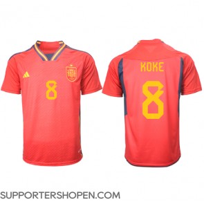 Spanien Koke #8 Hemma Matchtröja VM 2022 Kortärmad